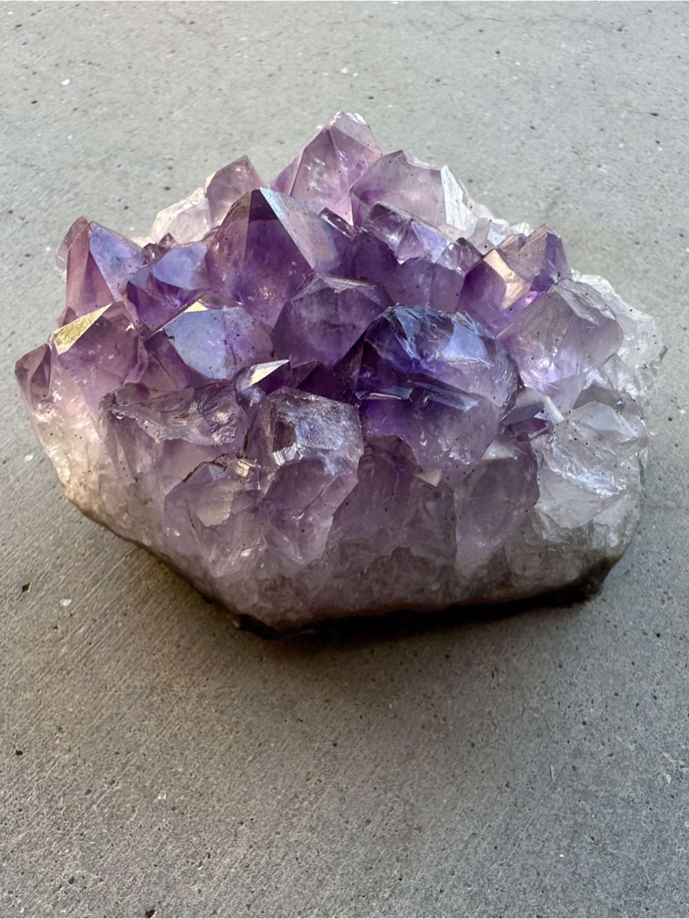 Amethyst Geode Cluster Crystal 2.5” x 2” – Deep Purple Druzy Decor & Healing
